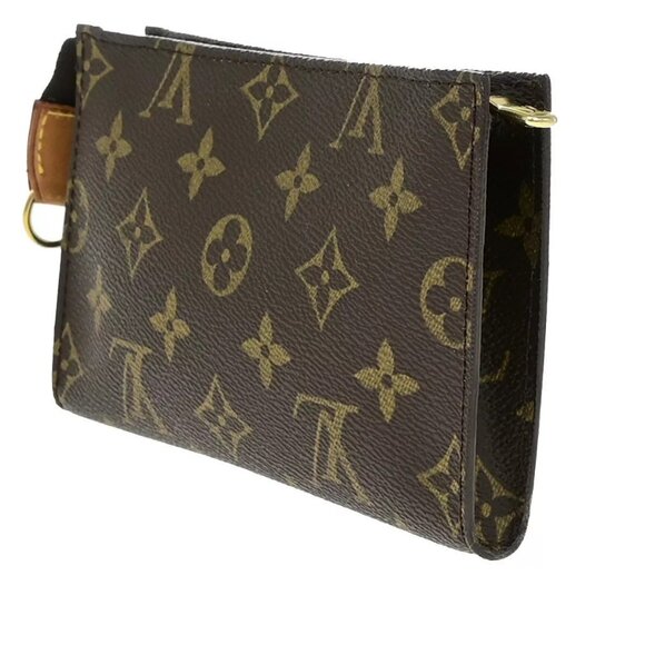 LOUIS VUITTON Logo BUCKET PM Pouch Bag Monogram Leather Brown France 60EE074 - Picture 13 of 13